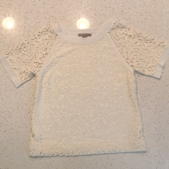Banana Republic Lined Cream Lace Top NWOT - Picture 2 of 8